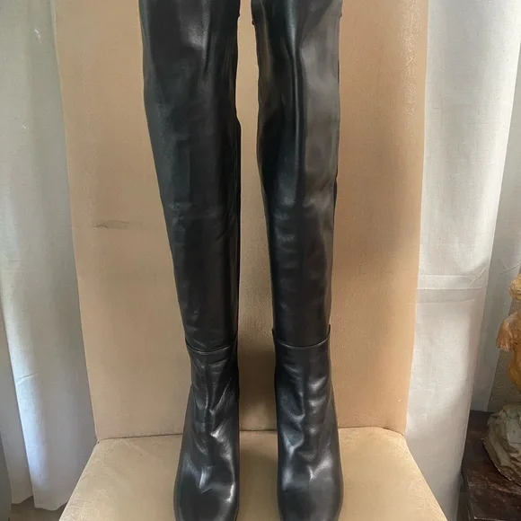 NEW in Box Stuart Weitzman Highway Black Over the Knee Boots - Picture 2 of 10